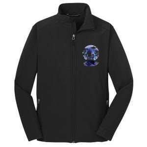 Alien Bigfoot Moon Sasquatch Ufo Extraterrestrial Core Soft Shell Jacket