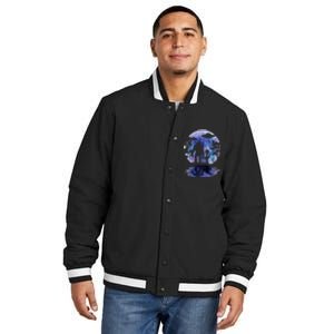 Alien Bigfoot Moon Sasquatch Ufo Extraterrestrial Insulated Varsity Jacket