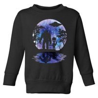 Alien Bigfoot Moon Sasquatch Ufo Extraterrestrial Toddler Sweatshirt