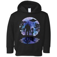 Alien Bigfoot Moon Sasquatch Ufo Extraterrestrial Toddler Hoodie