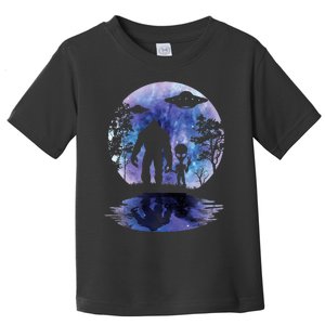 Alien Bigfoot Moon Sasquatch Ufo Extraterrestrial Toddler T-Shirt