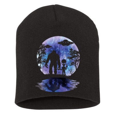 Alien Bigfoot Moon Sasquatch Ufo Extraterrestrial Short Acrylic Beanie