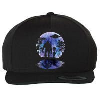 Alien Bigfoot Moon Sasquatch Ufo Extraterrestrial Wool Snapback Cap