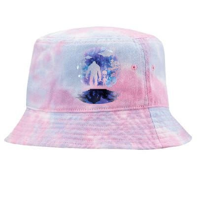 Alien Bigfoot Moon Sasquatch Ufo Extraterrestrial Tie-Dyed Bucket Hat