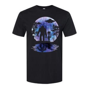 Alien Bigfoot Moon Sasquatch Ufo Extraterrestrial Softstyle CVC T-Shirt