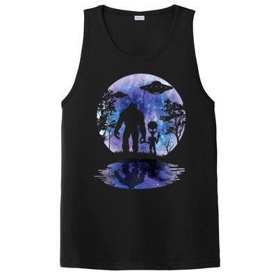 Alien Bigfoot Moon Sasquatch Ufo Extraterrestrial PosiCharge Competitor Tank