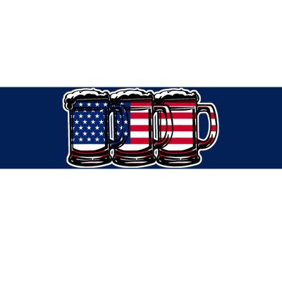 America Beer Mugs Bumper Sticker