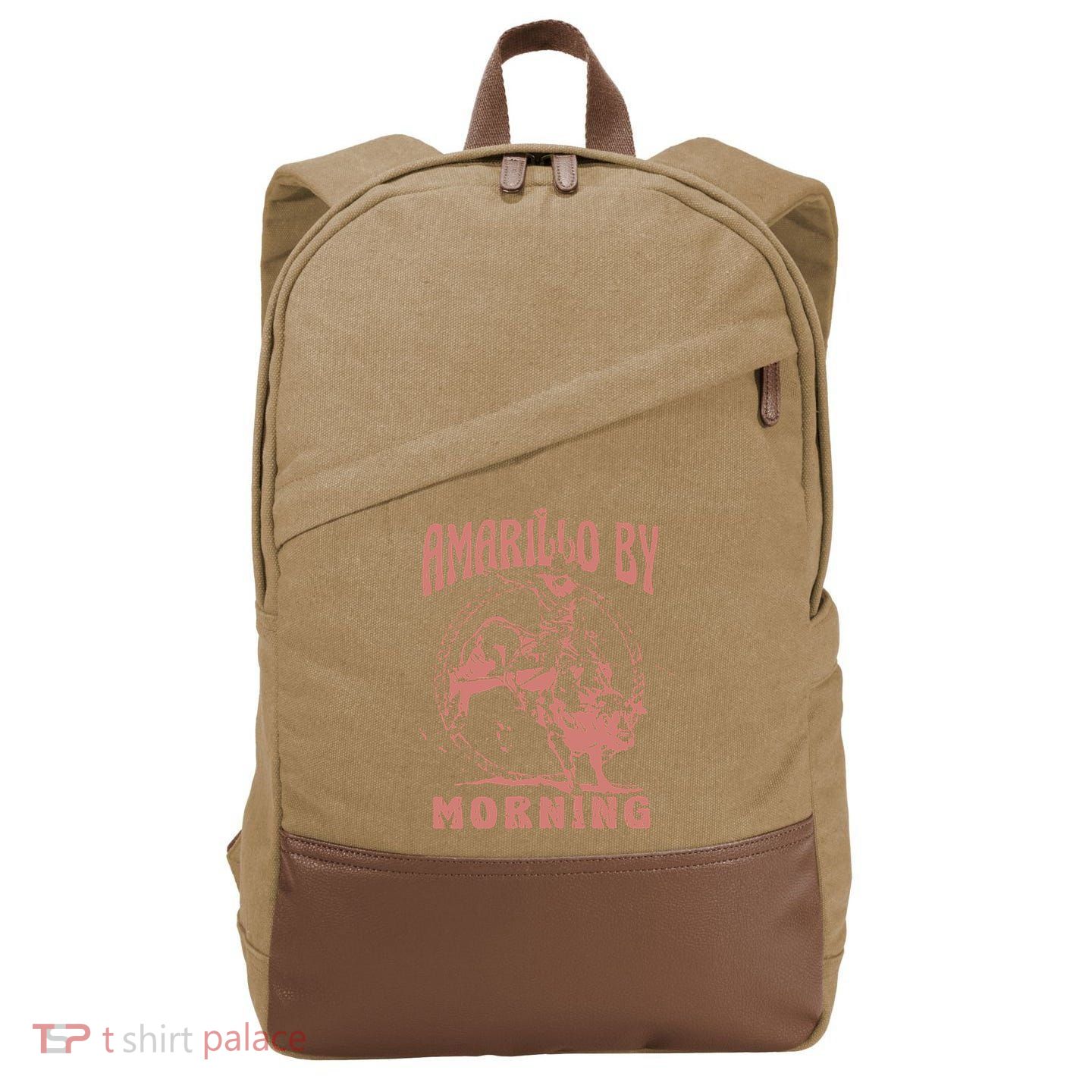 Amarillo By Morning Vintage Style Country Music Cotton Canvas Backpack