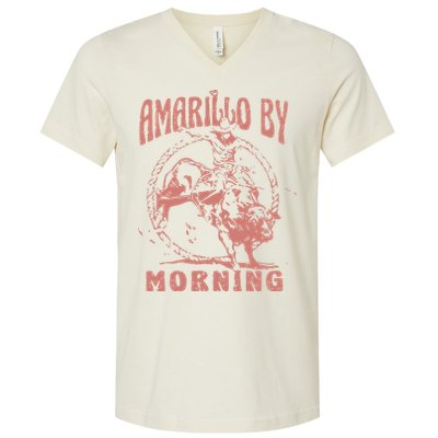 Amarillo By Morning Vintage Style Country Music V-Neck T-Shirt