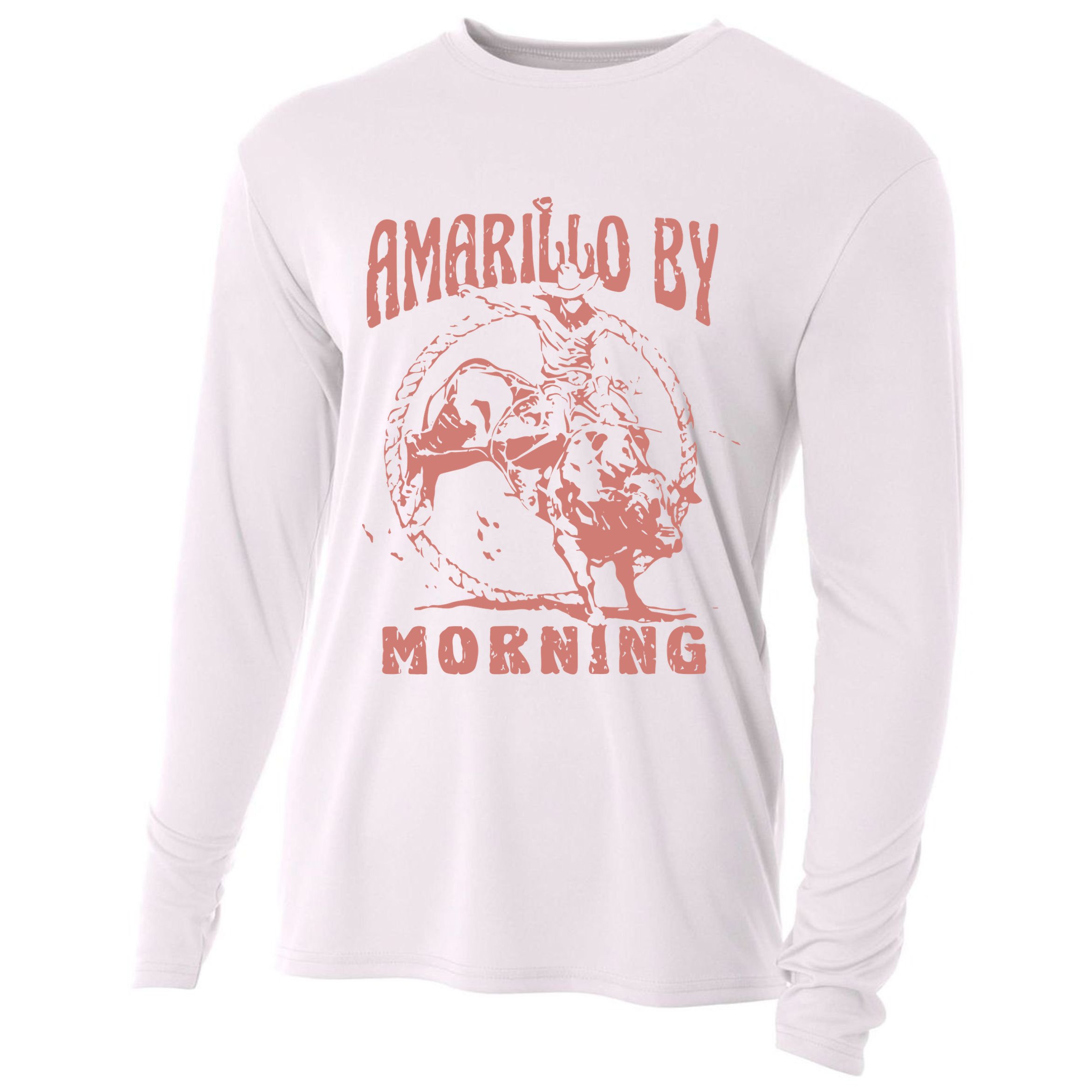 Amarillo By Morning Vintage Style Country Music Cooling Performance Long Sleeve Crew
