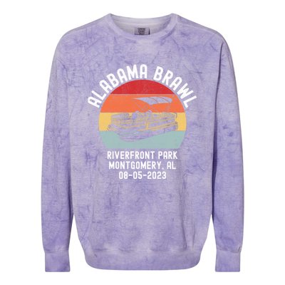 Alabama Brawl Montgomery Riverfront Brawl Alabama Boat Fight Colorblast Crewneck Sweatshirt