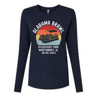 Alabama Brawl Montgomery Riverfront Brawl Alabama Boat Fight Womens Cotton Relaxed Long Sleeve T-Shirt