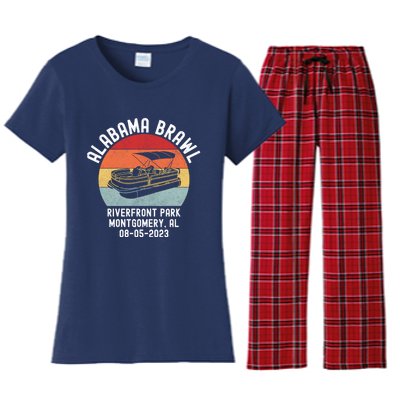 Alabama Brawl Montgomery Riverfront Brawl Alabama Boat Fight Women's Flannel Pajama Set