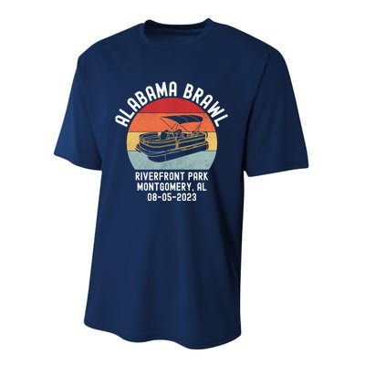 Alabama Brawl Montgomery Riverfront Brawl Alabama Boat Fight Performance Sprint T-Shirt