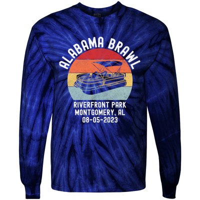 Alabama Brawl Montgomery Riverfront Brawl Alabama Boat Fight Tie-Dye Long Sleeve Shirt