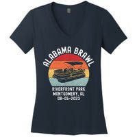 Alabama Brawl Montgomery Riverfront Brawl Alabama Boat Fight Women's V-Neck T-Shirt