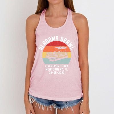 Alabama Brawl Montgomery Riverfront Brawl Alabama Boat Fight Women's Knotted Racerback Tank