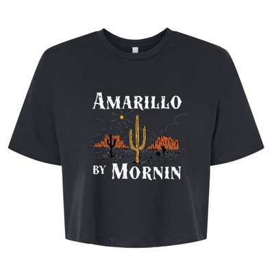 Amarillo By Morning Country Music Western Bella+Canvas Jersey Crop Tee