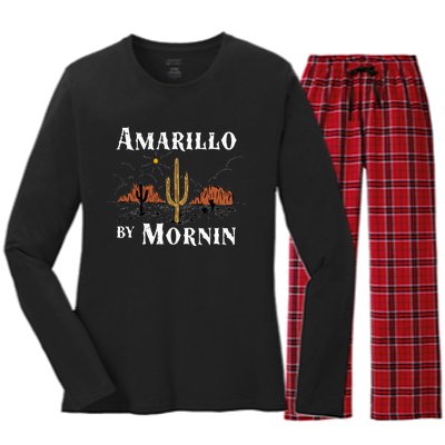 Amarillo By Morning Country Music Western Women's Long Sleeve Flannel Pajama Set 