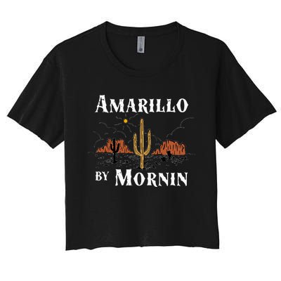 Amarillo By Morning Country Music Western Women's Crop Top Tee