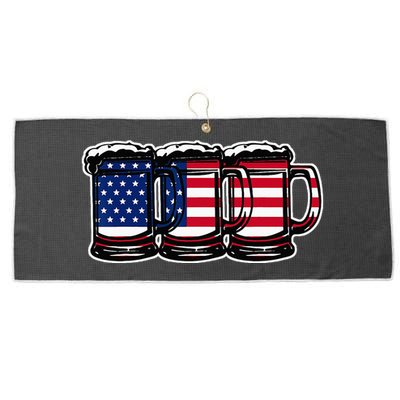 America Beer Mugs Large Microfiber Waffle Golf Towel