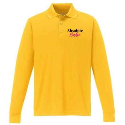 Absolute Babe Meaningful Gift Performance Long Sleeve Polo