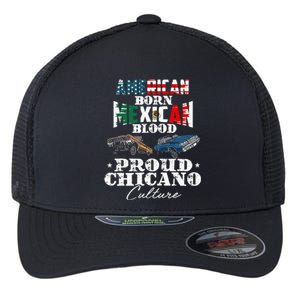 American Born Mexican Blood Proud Chicano Culture Lowriders Flexfit Unipanel Trucker Cap