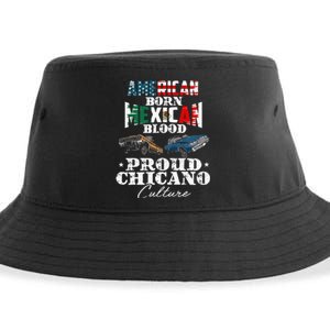 American Born Mexican Blood Proud Chicano Culture Lowriders Sustainable Bucket Hat