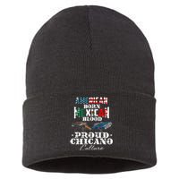 American Born Mexican Blood Proud Chicano Culture Lowriders Sustainable Knit Beanie