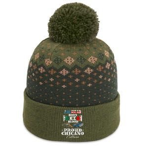 American Born Mexican Blood Proud Chicano Culture Lowriders The Baniff Cuffed Pom Beanie