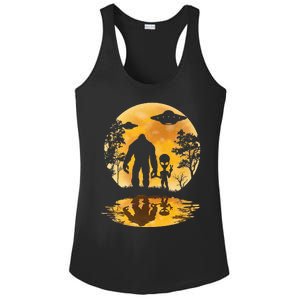 Alien Bigfoot Moon Sasquatch Ufo Extraterrestrial Ladies PosiCharge Competitor Racerback Tank