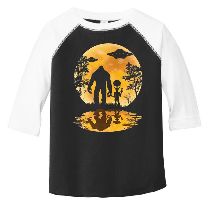 Alien Bigfoot Moon Sasquatch Ufo Extraterrestrial Toddler Fine Jersey T-Shirt