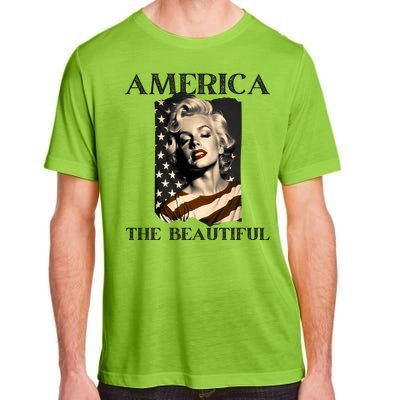 America Beautiful Marilyn My Sister Marilyn American Flag Gift Adult ChromaSoft Performance T-Shirt