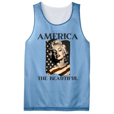 America Beautiful Marilyn My Sister Marilyn American Flag Gift Mesh Reversible Basketball Jersey Tank