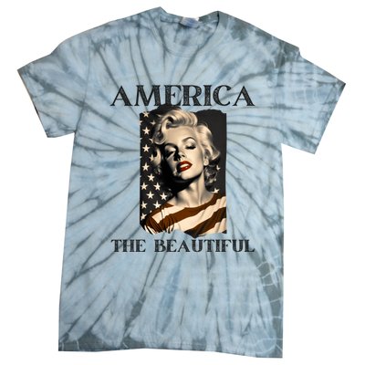 America Beautiful Marilyn My Sister Marilyn American Flag Gift Tie-Dye T-Shirt