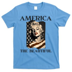 America Beautiful Marilyn My Sister Marilyn American Flag Gift T-Shirt