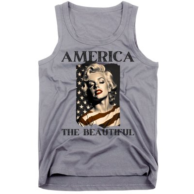 America Beautiful Marilyn My Sister Marilyn American Flag Gift Tank Top