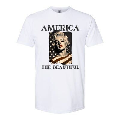 America Beautiful Marilyn My Sister Marilyn American Flag Gift Softstyle CVC T-Shirt