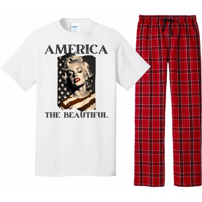 America Beautiful Marilyn My Sister Marilyn American Flag Gift Pajama Set