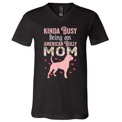 American Bully Mom Shirt Pitty Pitties Bulldog Mama Gift V-Neck T-Shirt