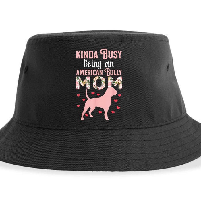 American Bully Mom Shirt Pitty Pitties Bulldog Mama Gift Sustainable Bucket Hat