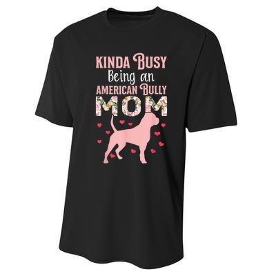 American Bully Mom Shirt Pitty Pitties Bulldog Mama Gift Performance Sprint T-Shirt