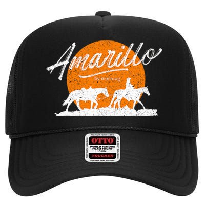 Amarillo By Morning Country Music Western High Crown Mesh Back Trucker Hat