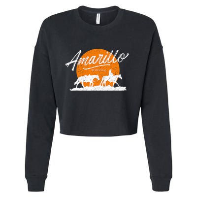 Amarillo By Morning Country Music Western Cropped Pullover Crew