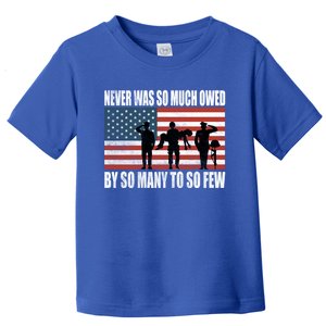 America Brave Military Soldier Us Flag Veteran Gift Toddler T-Shirt