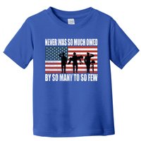 America Brave Military Soldier Us Flag Veteran Gift Toddler T-Shirt