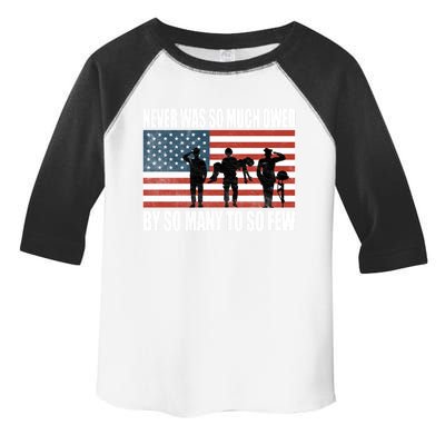 America Brave Military Soldier Us Flag Veteran Gift Toddler Fine Jersey T-Shirt