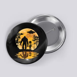 Alien Bigfoot Moon Sasquatch UFO Extraterrestrial Men Women Button