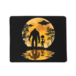 Alien Bigfoot Moon Sasquatch UFO Extraterrestrial Men Women Mousepad