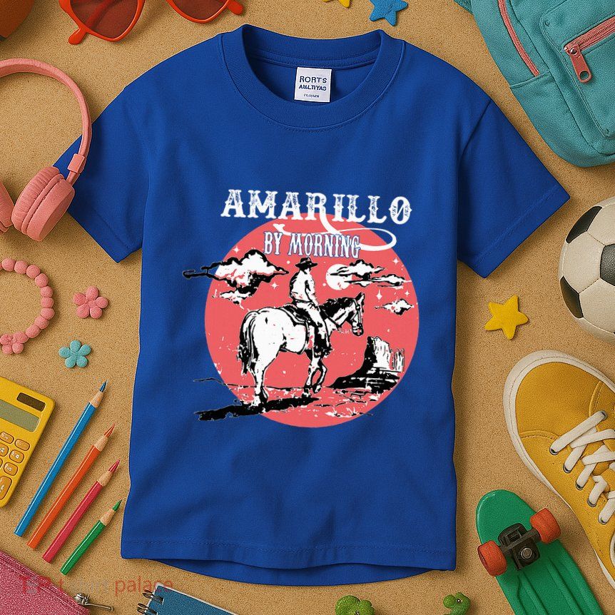 Amarillo By Morning Country Music Western Kids T-Shirt